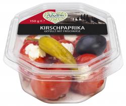 Kappa Kirschpaprika gefüllt mit Frischkäse