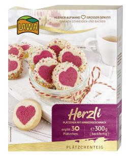 Lawa Plätzchenteig für Herzli-Plätzchen mit Himbeergeschmack