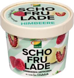 Oswald Schofrulade Himbeere gefroren in weißer Schokolade