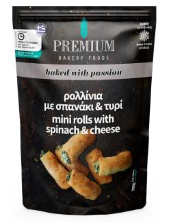 Premium Bakery Foods Mini-Blätterteigröllchen mit Spinat und Feta