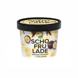 Schofrulade Bananen gefroren in Milchschokolade