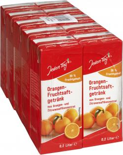 Jeden Tag Orangen-Fruchtsaftgetränk