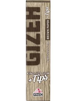 Gizeh Filterpapier Brown King Size Slim + Tips