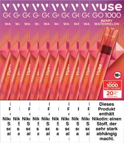 Vuse GO 1000 (PEN) Berry Watermelon 20mg - 10,50 EUR