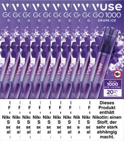 Vuse GO 1000 (PEN) Grape Ice 20mg - 10,50 EUR