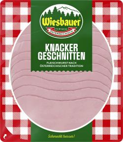 Wiesbauer Knacker geschnitten