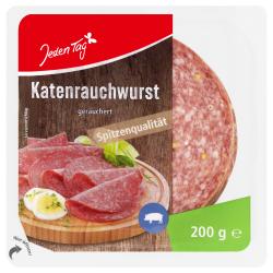 Jeden Tag Katenrauchwurst geräuchert