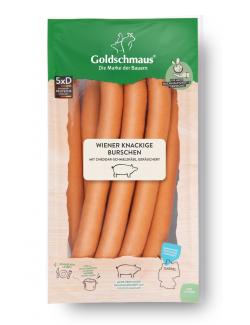 Goldschmaus Wiener knackige Burschen mit Cheddar-Schmelzkäse