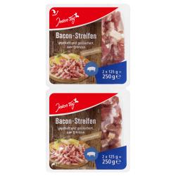 Jeden Tag Bacon Streifen geräuchert