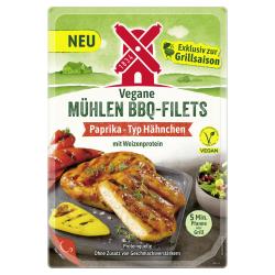 Rügenwalder Vegane Mühlen BBQ-Filets Paprika - Typ Hähnchen
