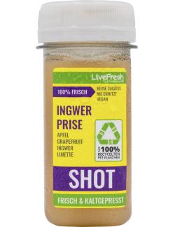 LiveFresh Kaltgepresster Shot Ingwer Prise