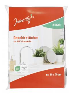 Jeden Tag Geschirrtücher 3er Packung