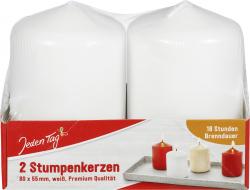 Jeden Tag Stumpenkerzen weiß