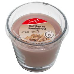 Jeden Tag Duftkerze im Glas 80/90mm Sandelholz