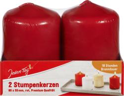 Jeden Tag Stumpenkerzen rot