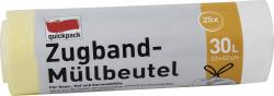 Quickpack Müllbeutel mit Zugband 30 Liter