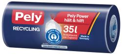 Pely Recycling Müllbeutel mit Zugband 35 Liter
