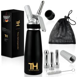 Thiru Sahnebereiter 500ml inkl. 3 Tüllen schwarz