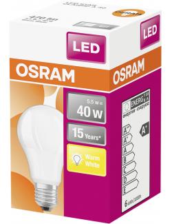 Osram LED Star Classic A40  5, 5W E27 warmweiß
