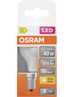 Osram LEDSCLP40 3,4W/827 230VGLFR E14 warmweiß