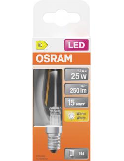 Osram LEDSCLB25 1,8W/827 230V FIL E14 warmweiß