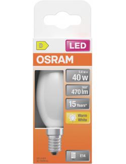 Osram LEDSCLB40 3,4W/827 230VGLFR E14 warmweiß