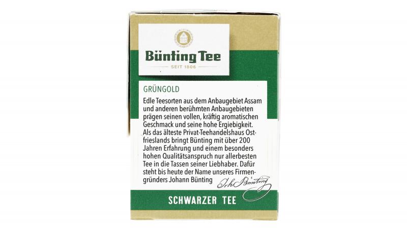 Bünting Tee Grüngold Tassenbeutel