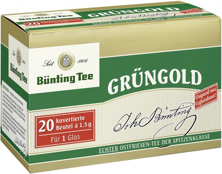 Bünting Tee Grüngold Teebeutel für 1 Glas