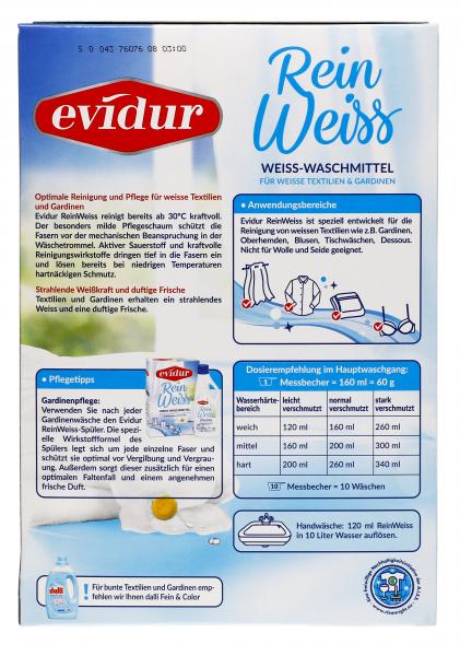 Evidur Gardinen reinweiß 10WL