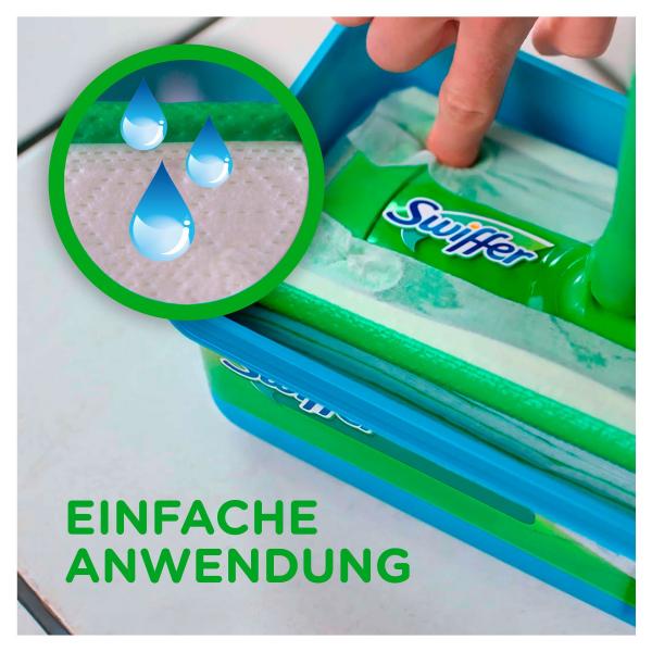 Swiffer Bodenwischer Feuchte Bodentücher Nachfüllpack mit Frische Duft 12 Tücher, für eine schnelle und einfache Reinigung