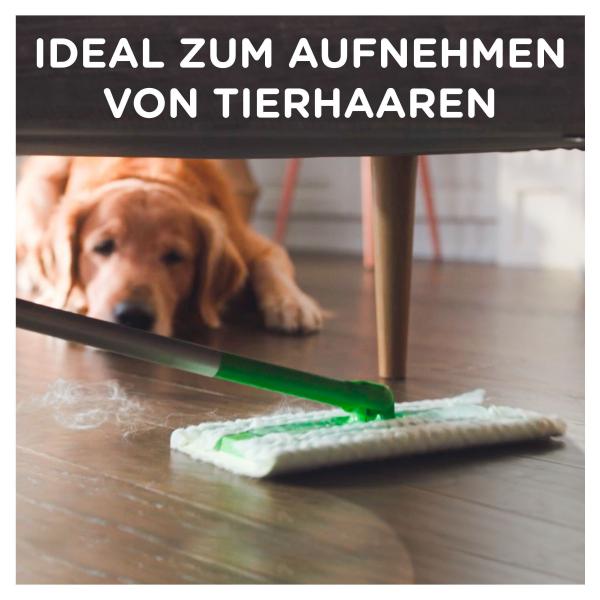 Swiffer Bodenwischer Boden Staubtücher Nachfüllpack 18 Tücher, nimmt 3x mehr Staub & Haare auf und schließt diese ein