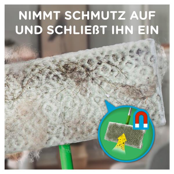 Swiffer Bodenwischer Boden Staubtücher Nachfüllpack 18 Tücher, nimmt 3x mehr Staub & Haare auf und schließt diese ein