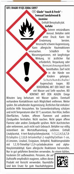 Glade Touch & Fresh Minispray Nachfüller Sensual Sandelholz & Jasmin