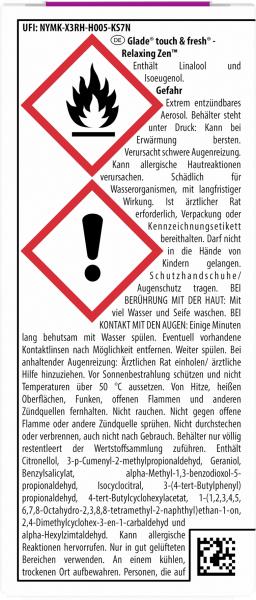 Glade Touch & Fresh Minispray Nachfüller Relaxing Zen