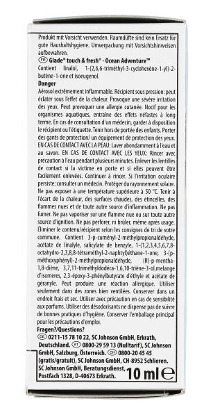 Glade Touch & Fresh Minispray Nachfüller Ocean Adventure