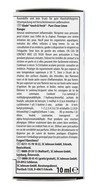 Glade Touch & Fresh Minispray Nachfüller Pure Clean Linen