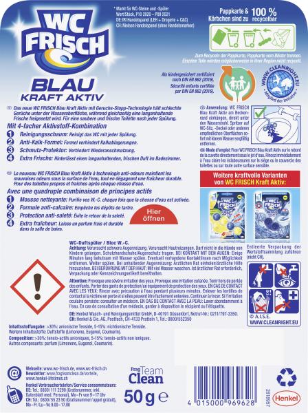 WC Frisch Kraft Aktiv Blau Duftspüler Ozeanfrische