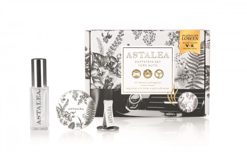 Astalea Duftstein-Set fürs Auto Flower Bouquet weiß/grau