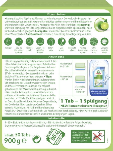 Frosch All-in-1 Spül-Tabs Limone
