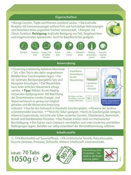 Frosch Classic Spül-Tabs Limone