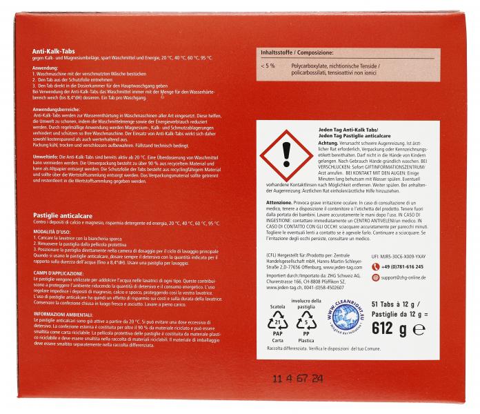 Jeden Tag Anti-Kalk Tabs