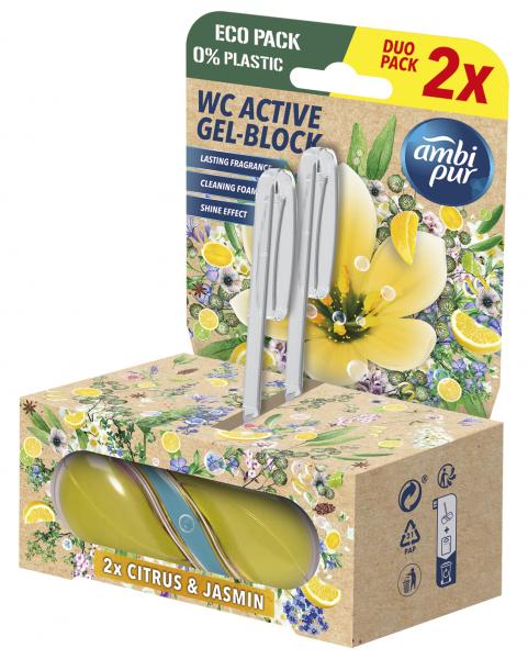 Ambi Pur WC Active Gel-Block Duftspüler Citrus & Jasmin Duo