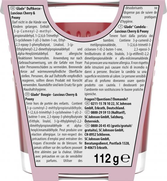 Glade Duftkerze Luscious Cherry & Peony