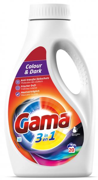 Gama 3 in 1 Colour & Dark Waschmittel flüssig