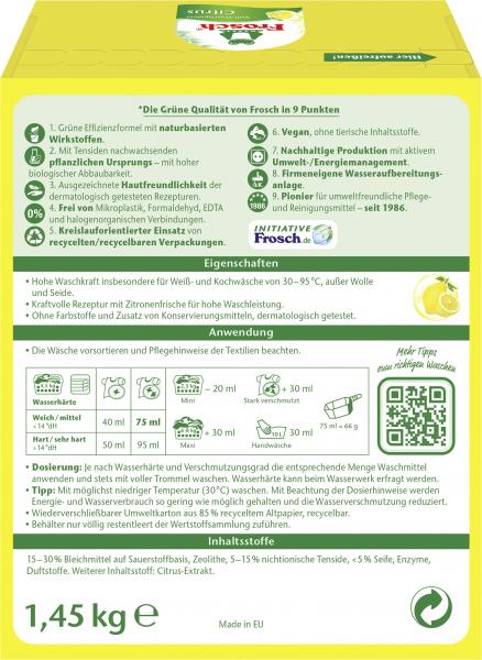 Frosch Voll-Waschmittel Pulver Citrus