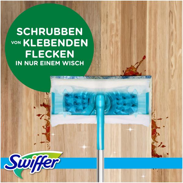 Swiffer Boden Starterset Wet + Dry (Bodenstab + 3 Wet Wischtücher + 8 Dry Trockentücher)