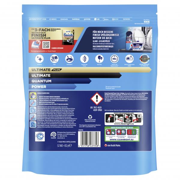 Finish Powerball Power Fresh Tabs  All in 1 52 Stück