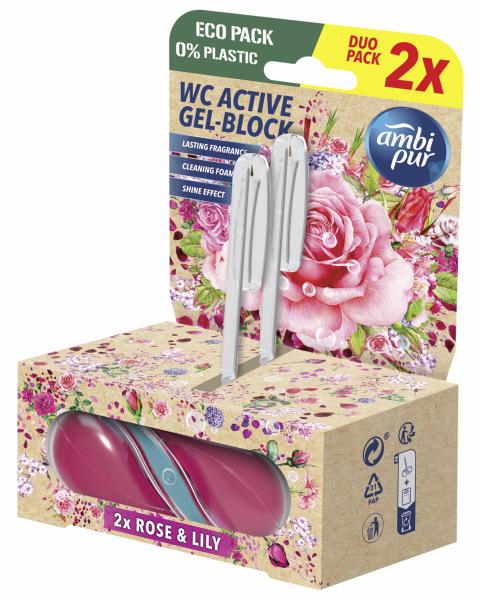 Ambi Pur WC Aktiv Duftspüler Rose & Lily Duo