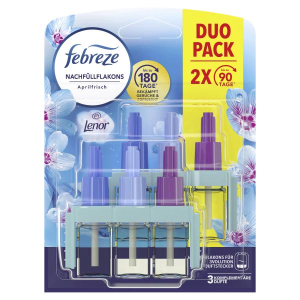 Febreze 3Volution Duftstecker Lenor Aprilfrisch Doppelpack Nachfüller