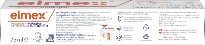 Elmex Zahncreme mentholfrei